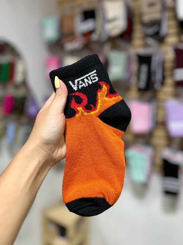 Producto - SOQUETES VANS LLAMAS NARANJAS