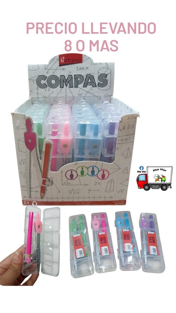 Producto - Compás de metal con lápiz katana (cantidad)