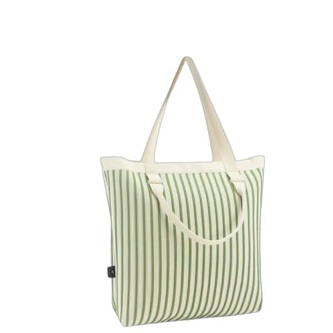 Producto - Bolso beach Amayra rayada verde 67-5066