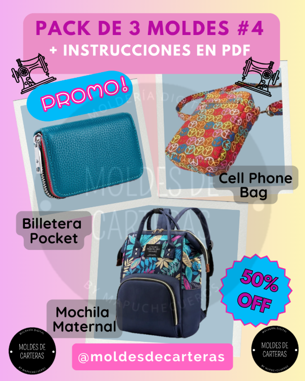 Producto - PACK 3 MOLDES #4 - 3 MOLDES + PASO A PASO PDF