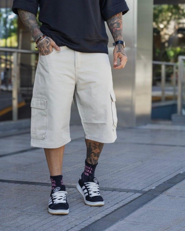 Producto - Bermuda Baggy Cargo Beige - 0