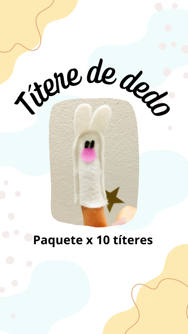 Producto - Titere de dedo conejito x 10