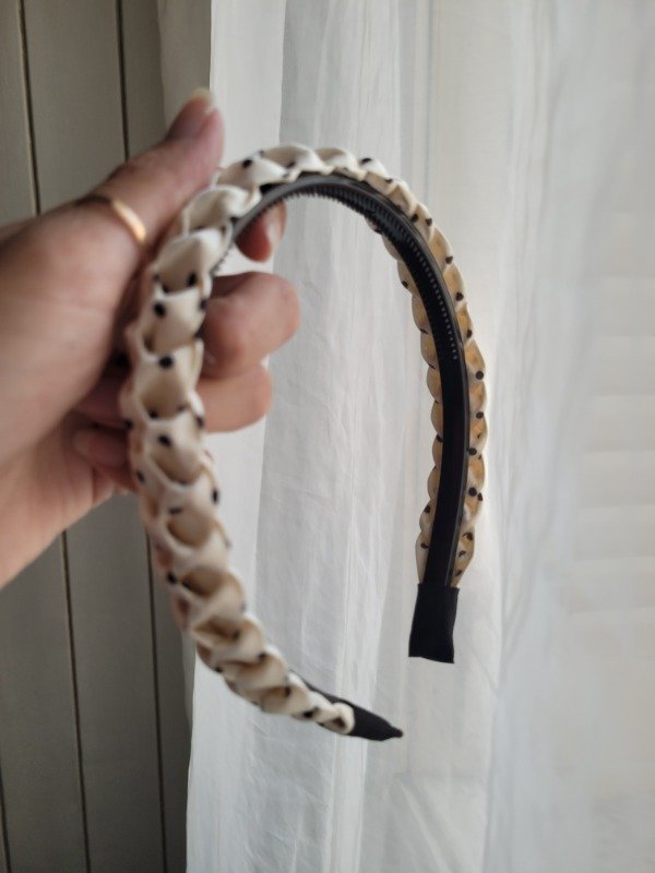 Producto - Vinchas trenzadas con lunares - dos colores - 2