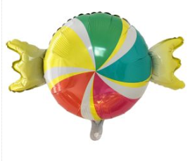 Producto - GLOBO METALIZADO FORMA GOLOSINA 71 x 51cm APTO HELIO
