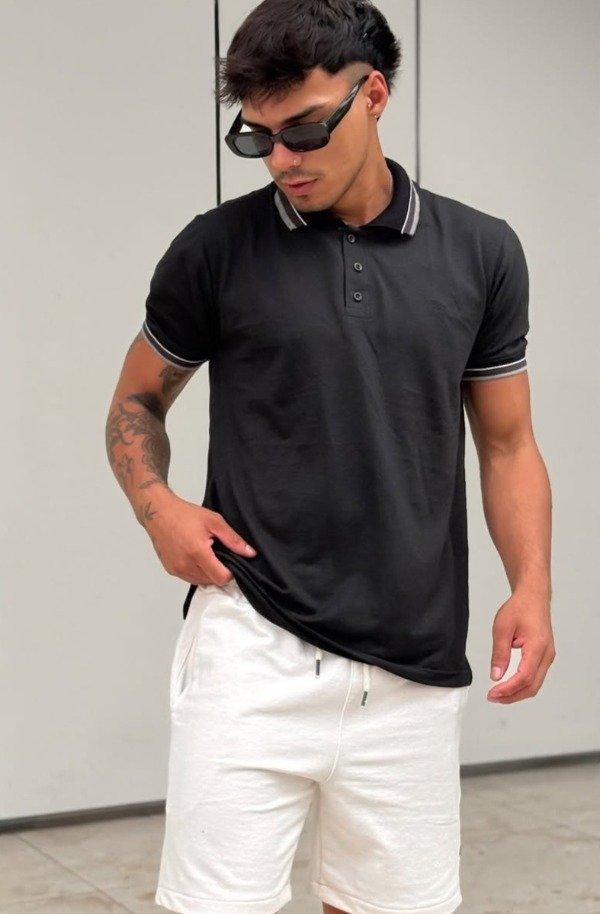 Producto - Chomba Flame Gris T M