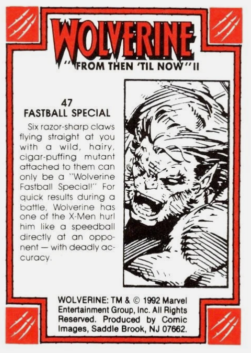 Producto - 1992 Comic Images Wolverine From Then 'Til Now II #47 - Fastball Special - 1