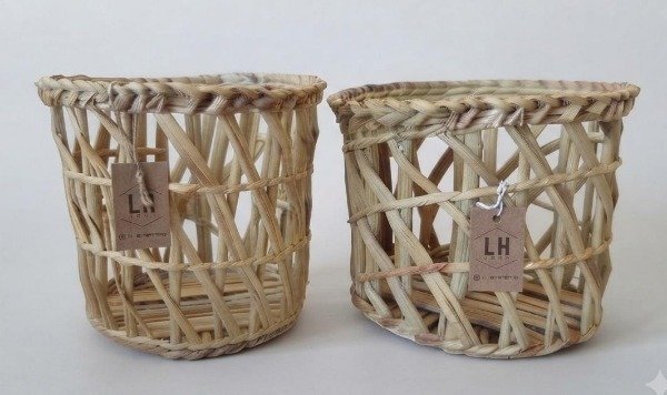 Producto - Canasto Junco + calado completo Rombo - 0