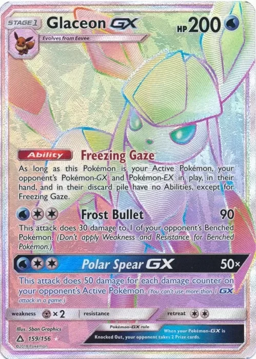 Producto - Glaceon GX Hyper Rare - 159/156 - Ultra Prism - Holo
