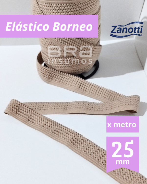 Producto - Cintura / Bajobusto Borneo 25 mm - Avellana (x metro)