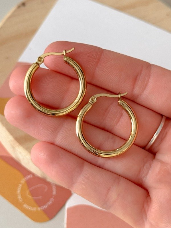 Producto - Argollas Simples doradas 2,6cm