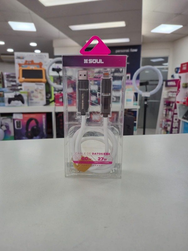 Producto - Cable USB 4 en 1 60W PD C/Display Soul USB-4EN1