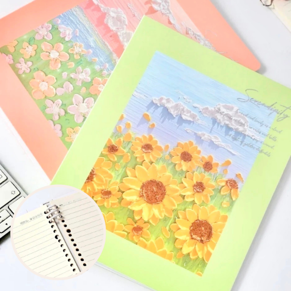 Producto - Cuadernos anillos tonos pasteles hojas 21x14.5 cm cada uno