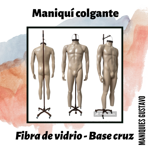 Producto - Maniquí hombre colgante con base cruz - 0