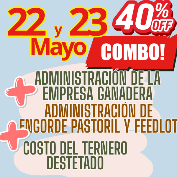 Producto - COMBO 3 CURSOS:Gestión Ganadera + Costo del Ternero + Engorde Pastoril y Feedlot