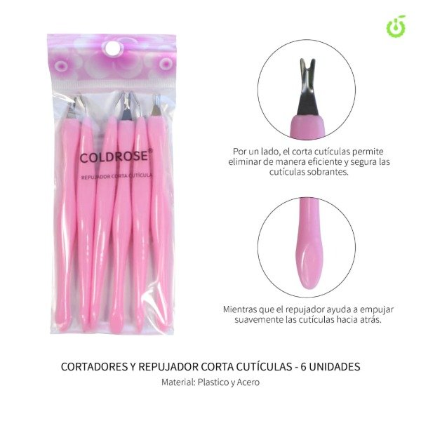 Producto - CORTADORES Y REPUJADOR CORTA CUTICULAS COLDROSE POR UNIDA