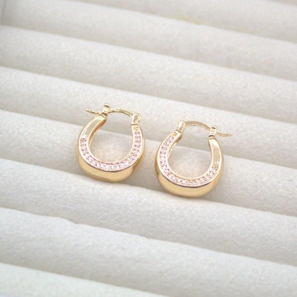 Producto - ARGOLLA DORADA TIPO OVALADA COD857