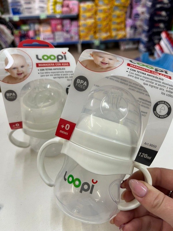 Producto - Mamadera con asas loopi 120ml