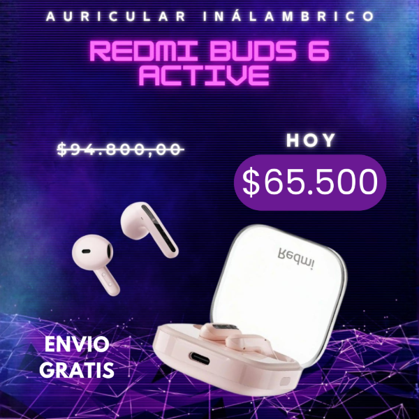 Producto - [CYBER MONDAY] AURICULARES INALAMBRICOS XIAOMI REDMI BUDS 6 ACTIVE