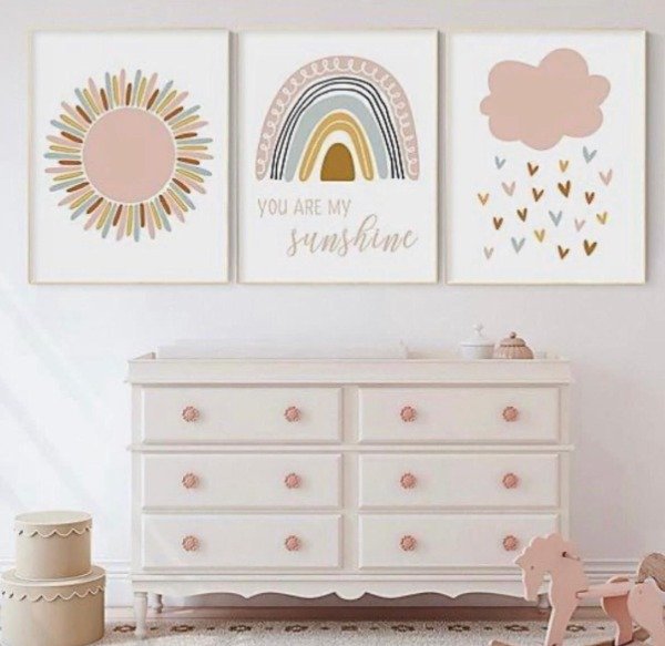 Producto - Set de 3 Cuadros Infantiles: Sunshine