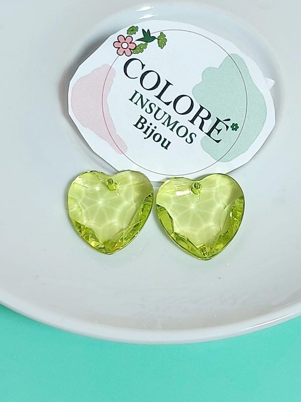 Producto - Dije Corazón Facetado Mediano (Precio Por unidad)