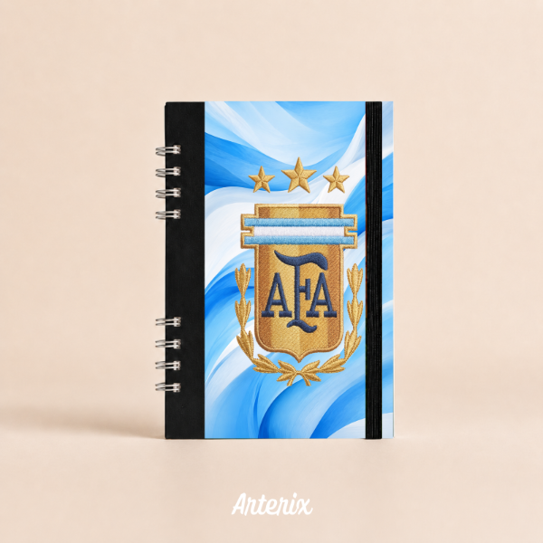 Producto - Cuaderno A5 tapa dura Selección Argentina - Ondas - 0