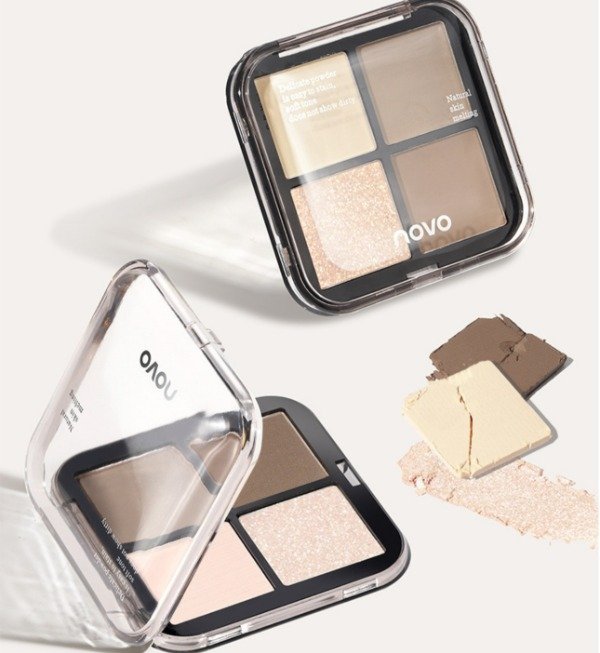 Producto - Paleta contorno+iluminador Delicate powder 01 - Novo - 1