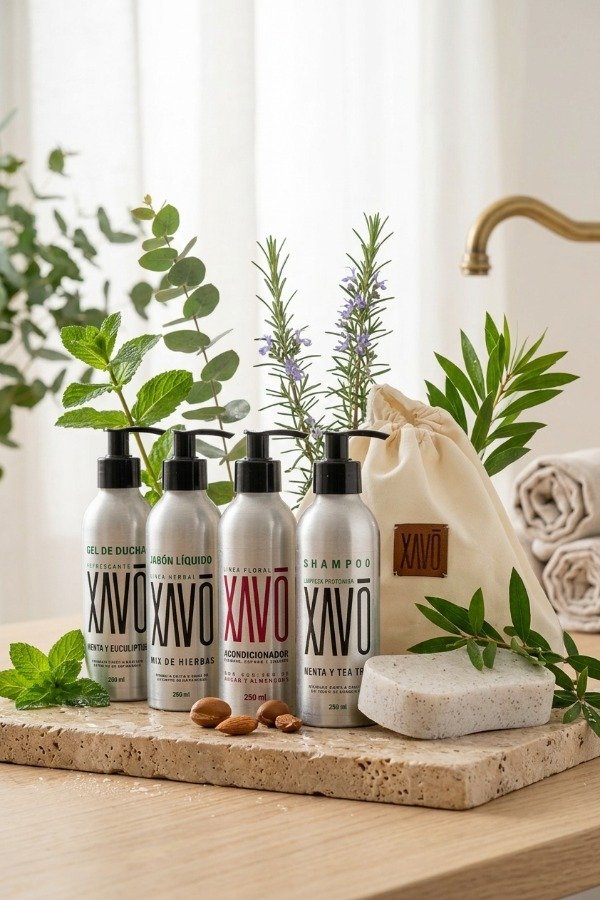 Producto - Kit Completo Cosmética Natural: Shampoo, Acondicionador, Gel de ducha y Jabón - 0