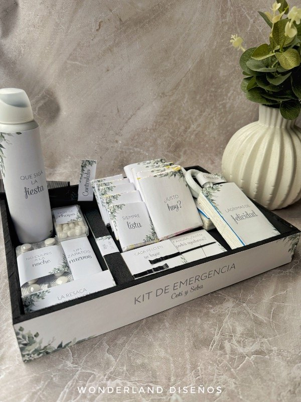 Producto - Kit de Baño - Diseño Seba (hojas) - 2