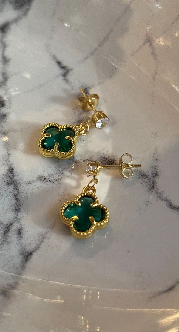 Producto - Aros trebol verde
