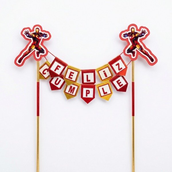 Producto - Topper banderin superheroes - 4