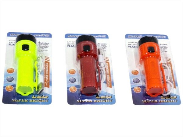 Producto - LINTERNA RECARGABLE USB 3DH-1723