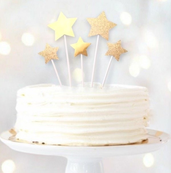 Producto - Cake topper Estrellas Shine DORADO