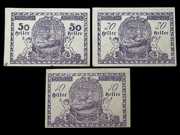 Producto - Austria - Freinberg (1920) Set 50 - 20 - 10 Heller