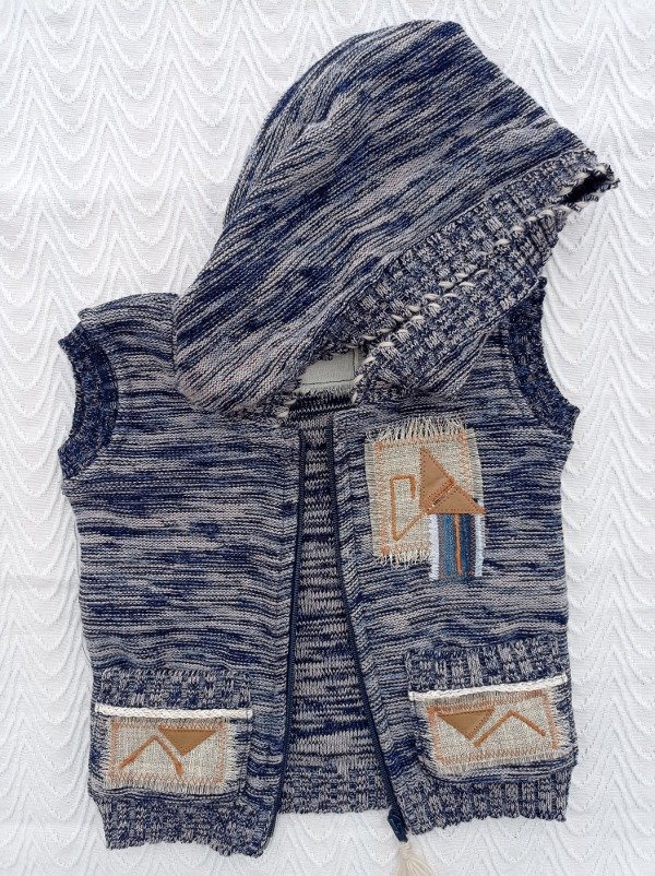 Producto - CHALECO DE NIÑO AZUL CON CAPUCHA