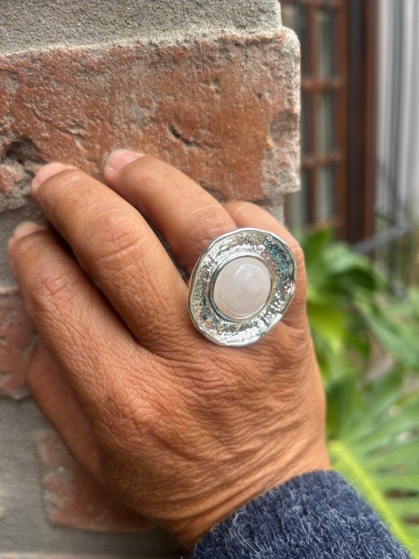 Producto - Anillo-centro piedra blanca