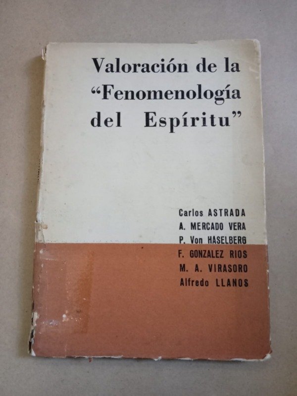 Producto - Valoración de la Fenomenología - Carlos Astrada - Platero s/f