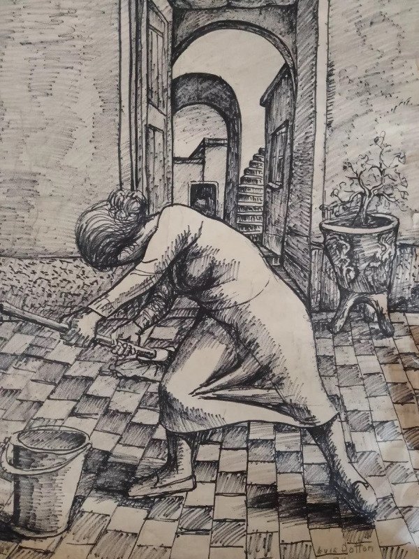 Producto - Dottori, Luis - Mujer fregando