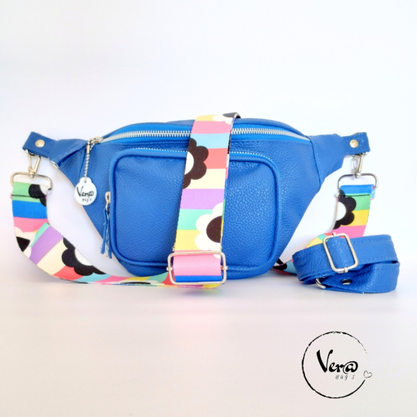 Producto - Riñonera Graciela doble correa azul