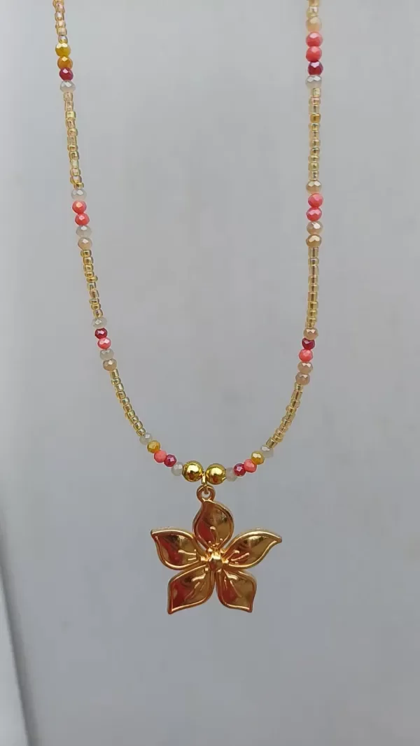 Producto - Collar amapola cristales
