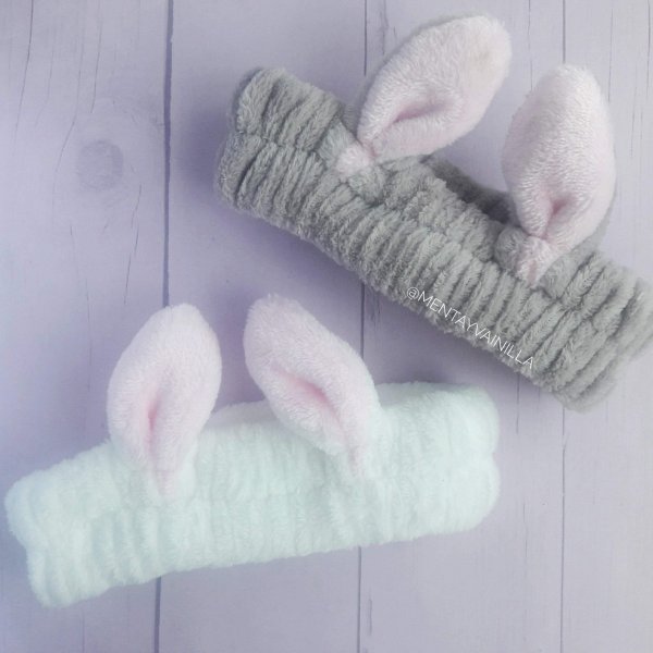 VINCHA PARA LIMPIEZA Y MAKE UP - BUNNY - Menta y Vainilla