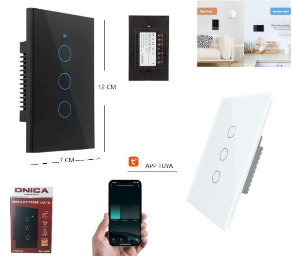 Producto - TECLA SMART WIFI TACTIL DE 3 CANALES 1000W