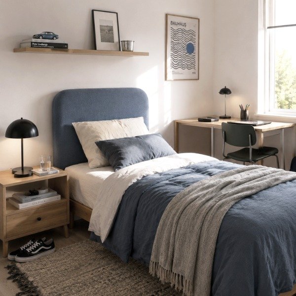 Producto - Respaldo de cama SIENA - Azul Acero