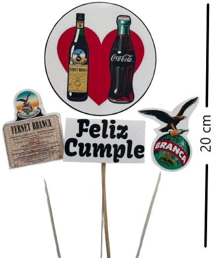Producto - Set Toppers Fernet con Coca Cola x 1