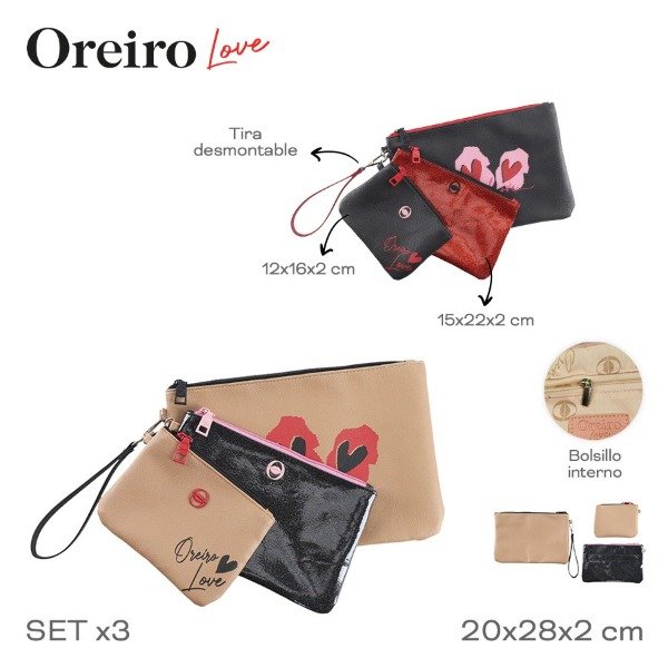 Producto - PORTACOSMETICOS TRIPLE OREIRO LOVE COD 29332