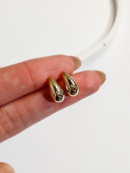 Producto - Aros mini DROP - Acero dorado