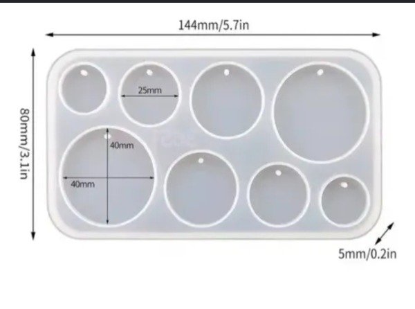 Producto - Molde circulos pendientes 4pares