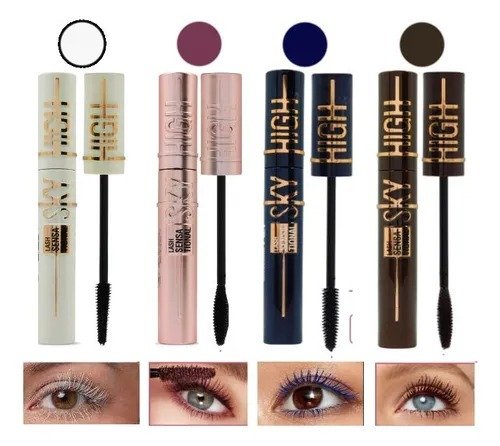 Producto - mascara de pestañas de color marron/rosa/azul tei