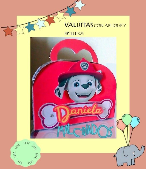 Producto - VALIJITA CIRCULAR CON APLIQUE X 10 UNIDADES