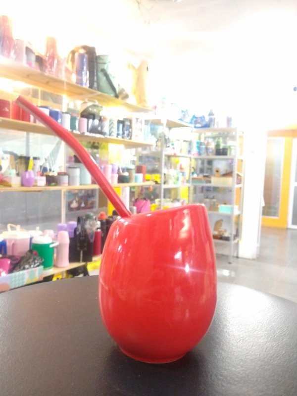 Producto - Mate cerámica liso Rojo