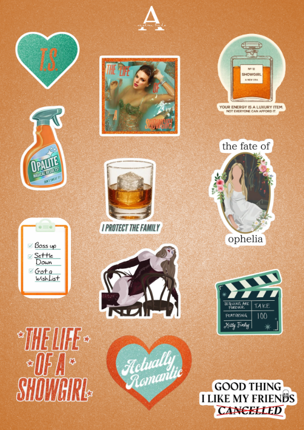Producto - Plancha de Stickers Showgirl